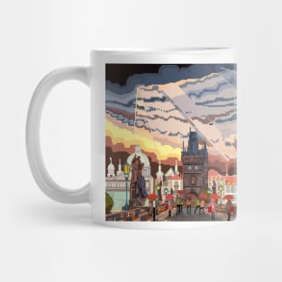 Charles Bridge Pixel Art Mug